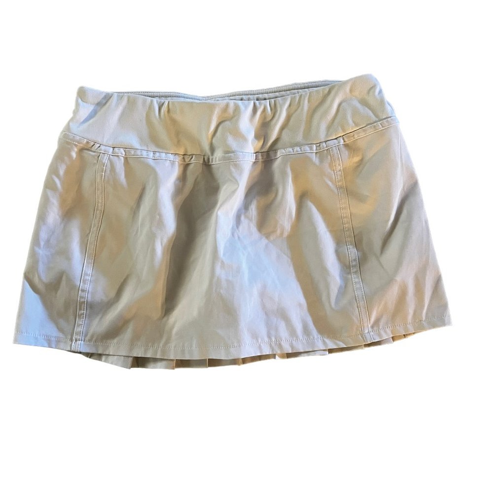 Fabletics White Mini Tennis Skirt Skort Size Medium